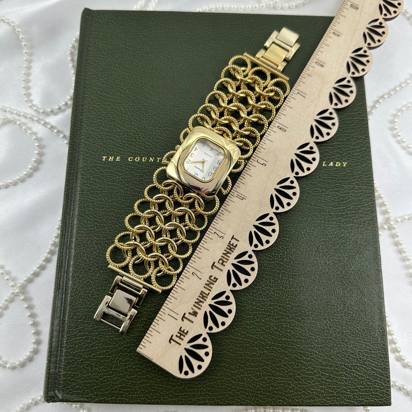 Chunky Gold Chain Vintage Watch