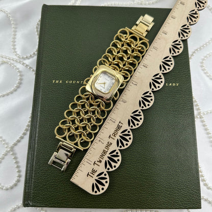 Chunky Gold Chain Vintage Watch