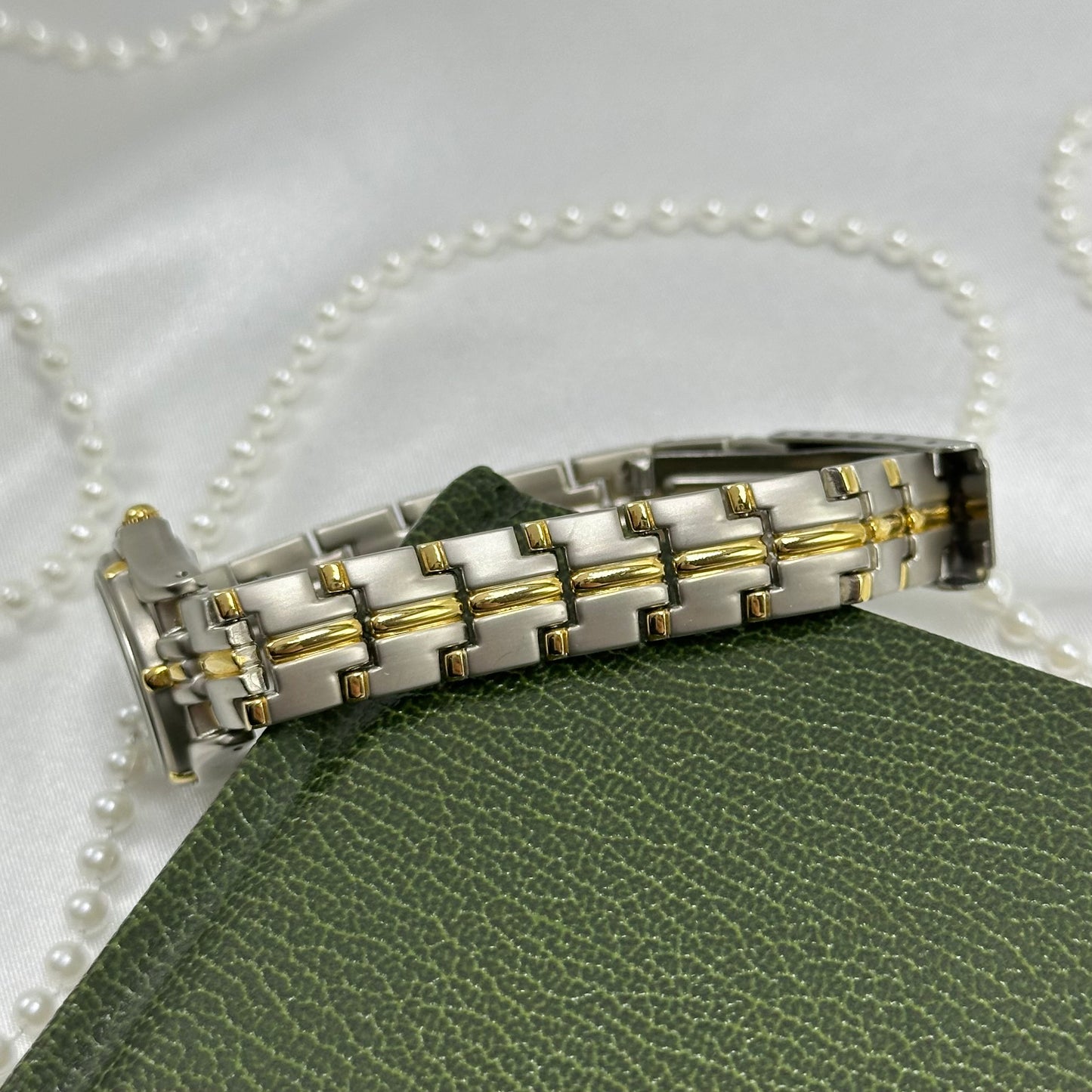 Vanity Fair Two-Tone Tank Watch with Date Display