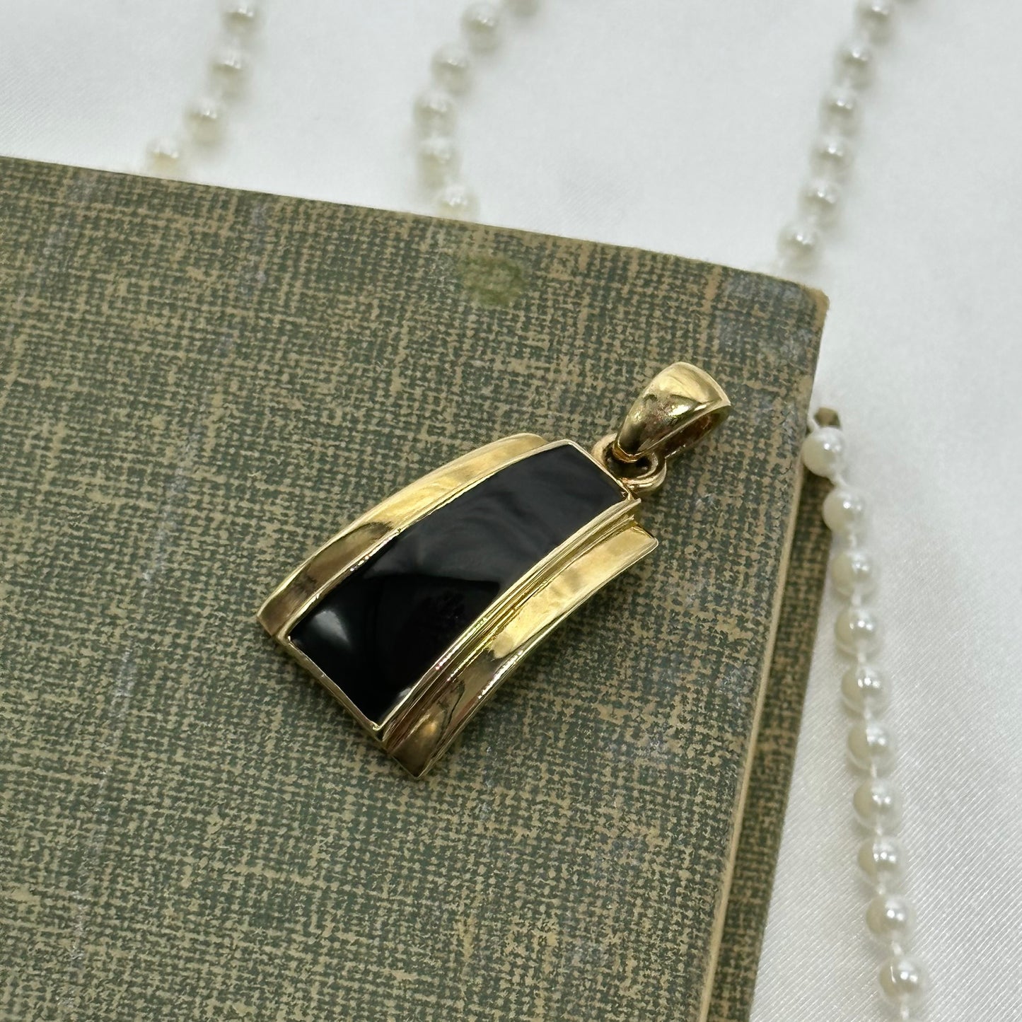 Gold and Black Pendant