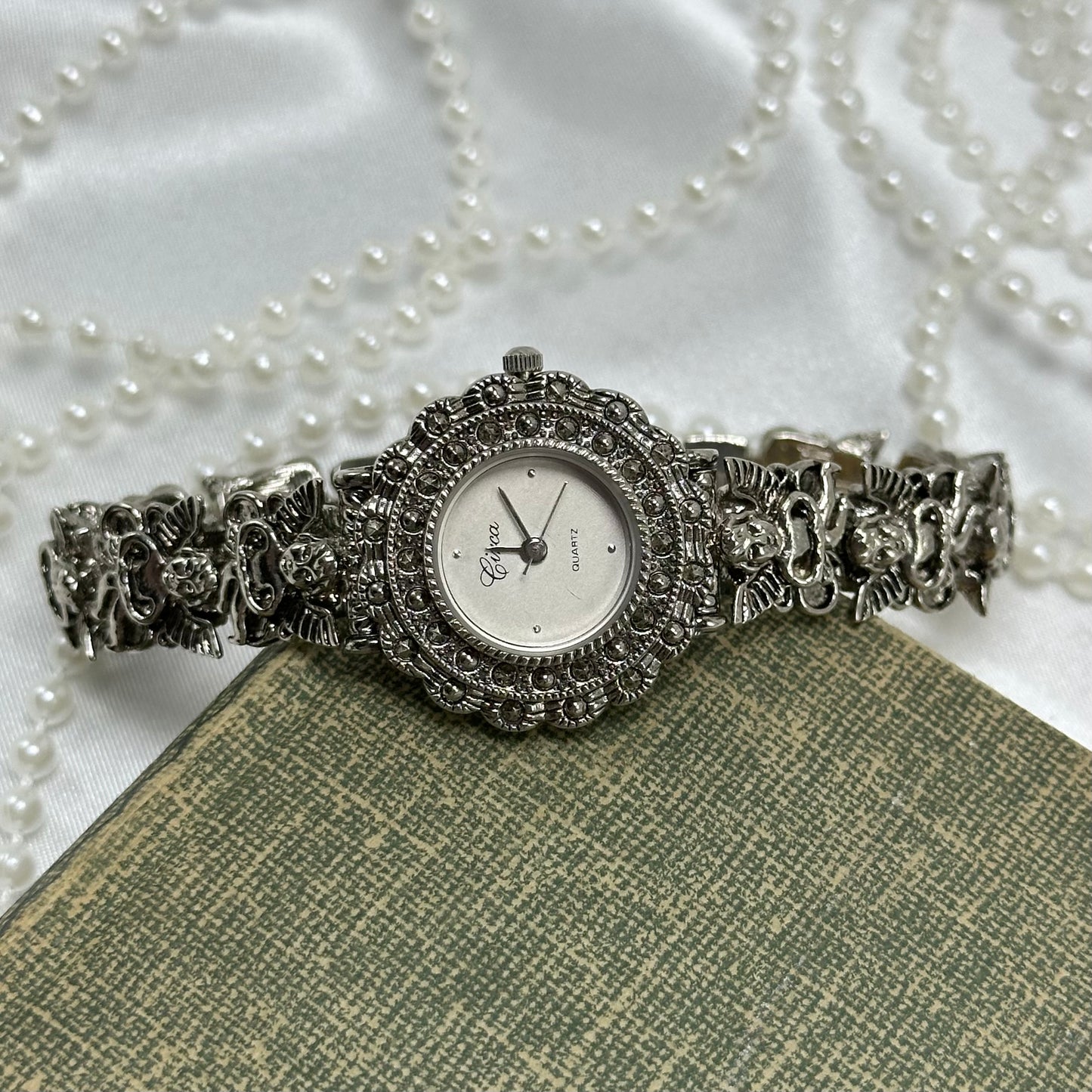 Vintage Silver Angel Charm Bracelet