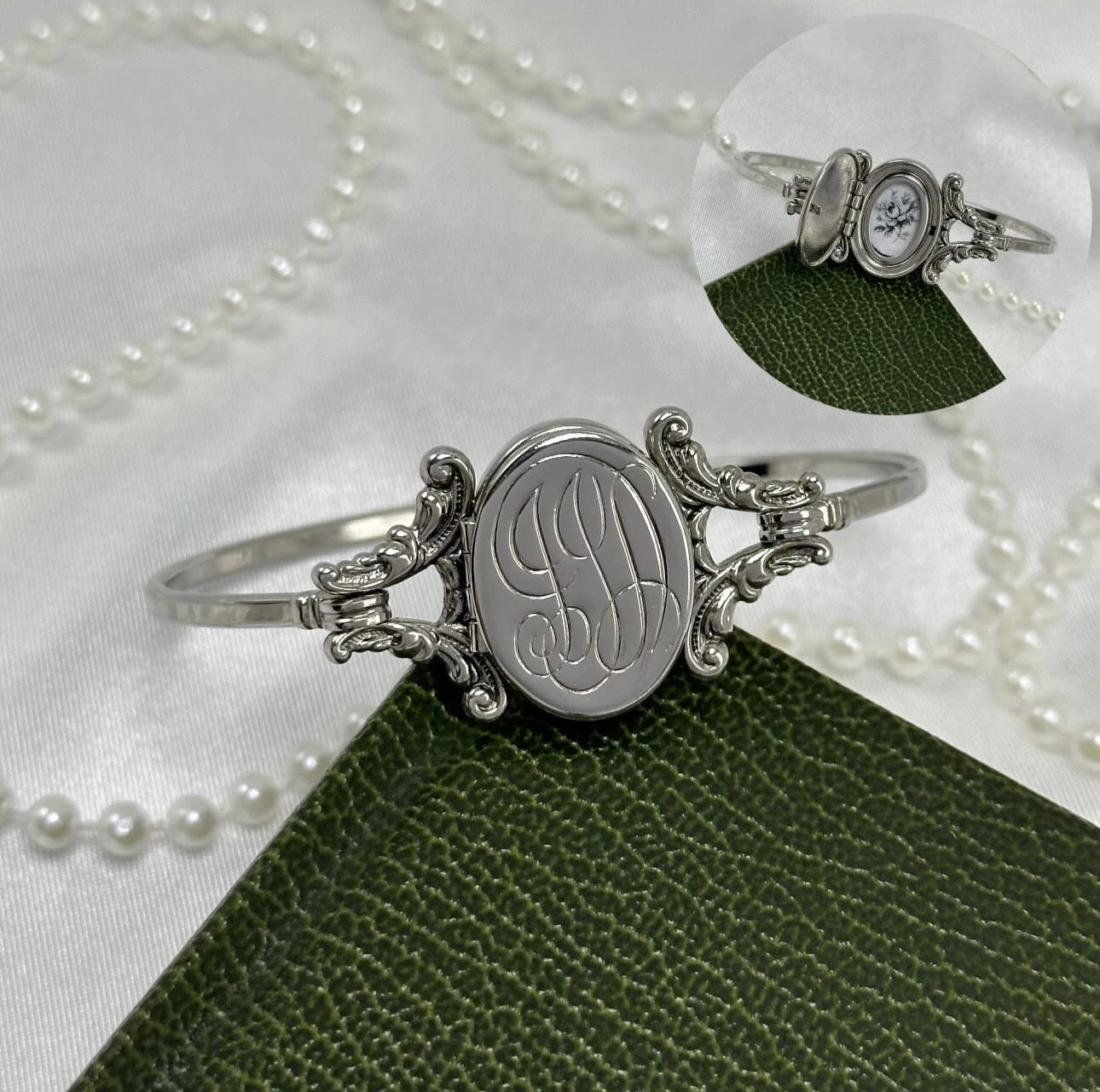 1970's Vintage Silver Avon Hidden Locket Bangle