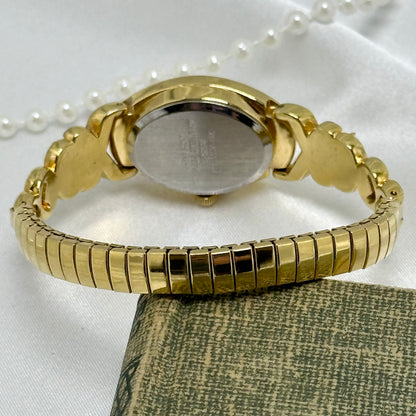 Diamanté and Pearl Watch with Mother of Pearl Dial