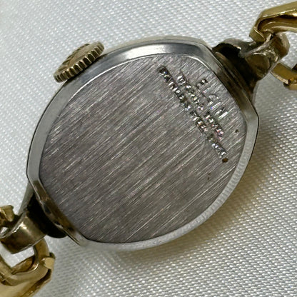 10k RGP Dainty Vintage Oval Dial Elgin 21 Jewels Wind-Up Cocktail Watch