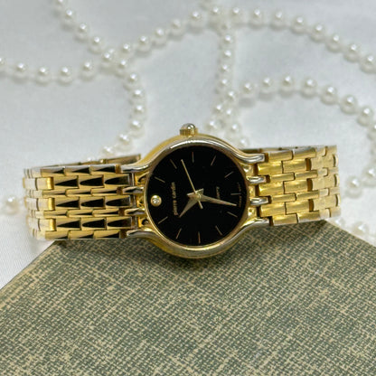 Pierre Cardin Vintage Gold Watch with Black Dial