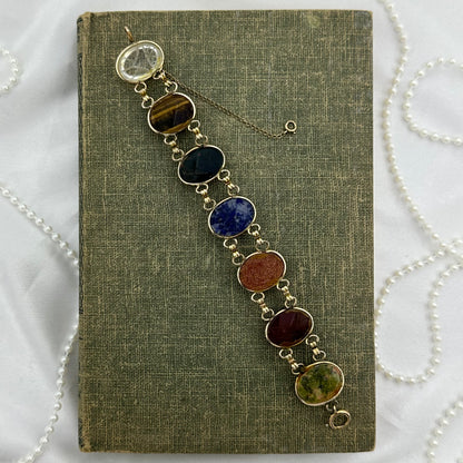 Chunky Vintage Gold Filled Scarab Bracelet