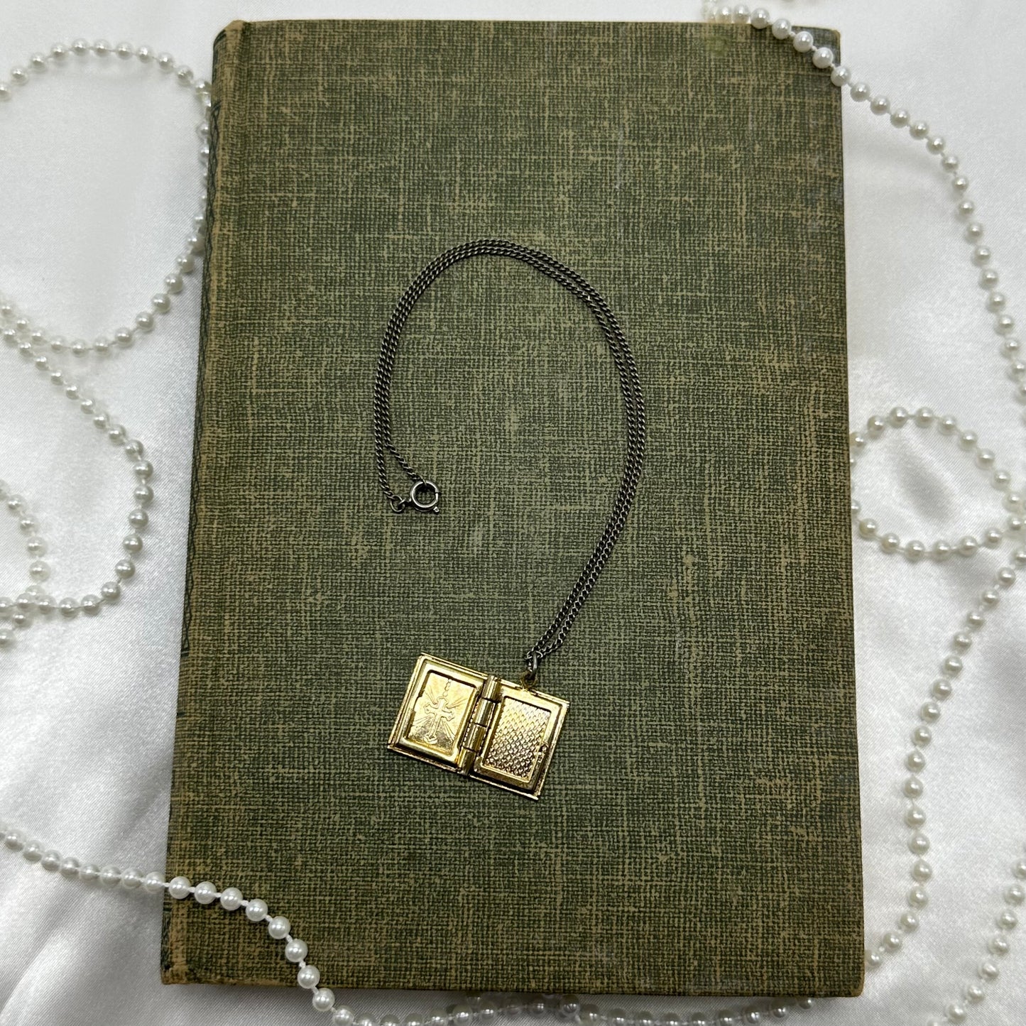 Vintage Cross Locket Necklace