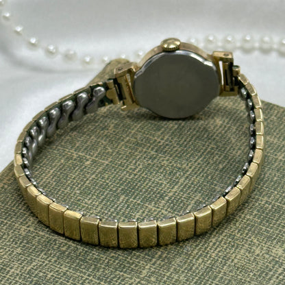 Vintage Dainty Gold Round Dial Timex Watch