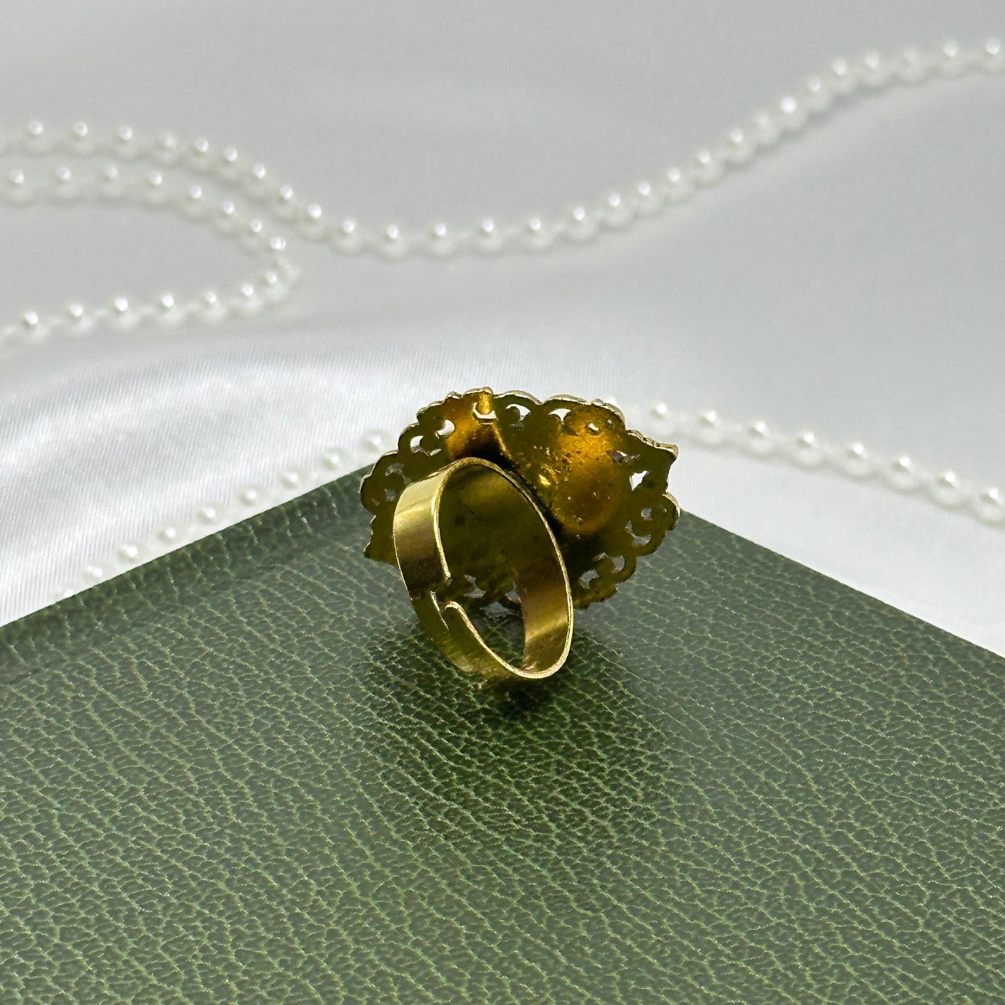 Green Cameo Ring