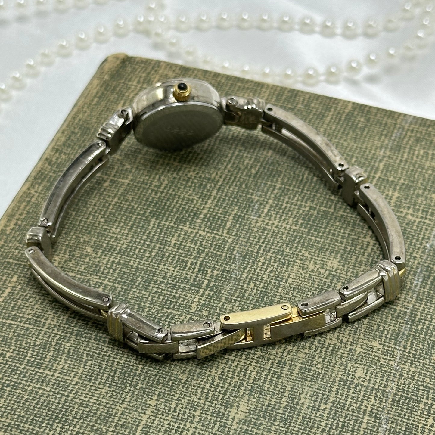 Two-Tone Rumours Watch with Mother of Pearl Dial and Black Jewel Crown