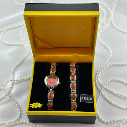 Vintage Kareena Opal Collection Watch and Bracelet Box Set