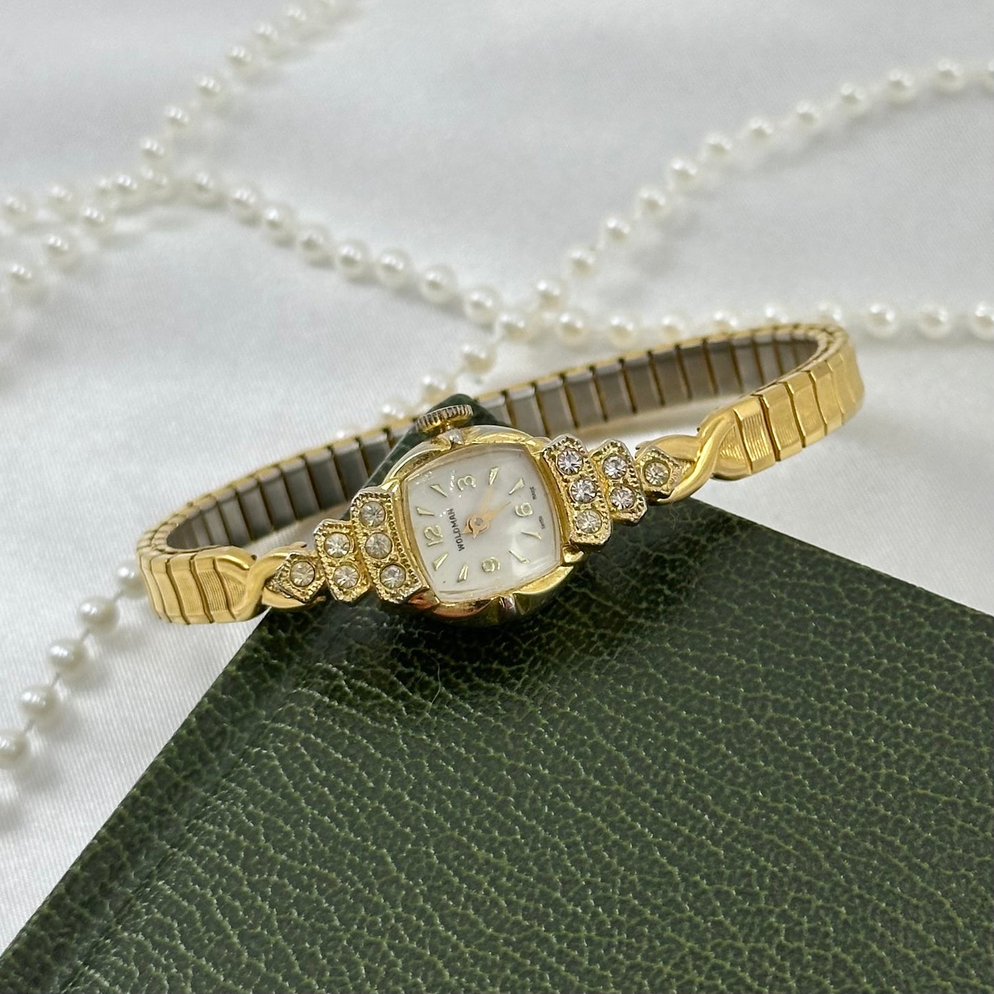 Dainty Gold Art Deco Wind-Up Cocktail Watch