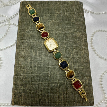 Gold Kenneth Jay Lane Scarab Watch