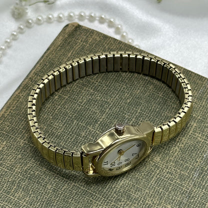 Classic Gold Oval Dial Watch