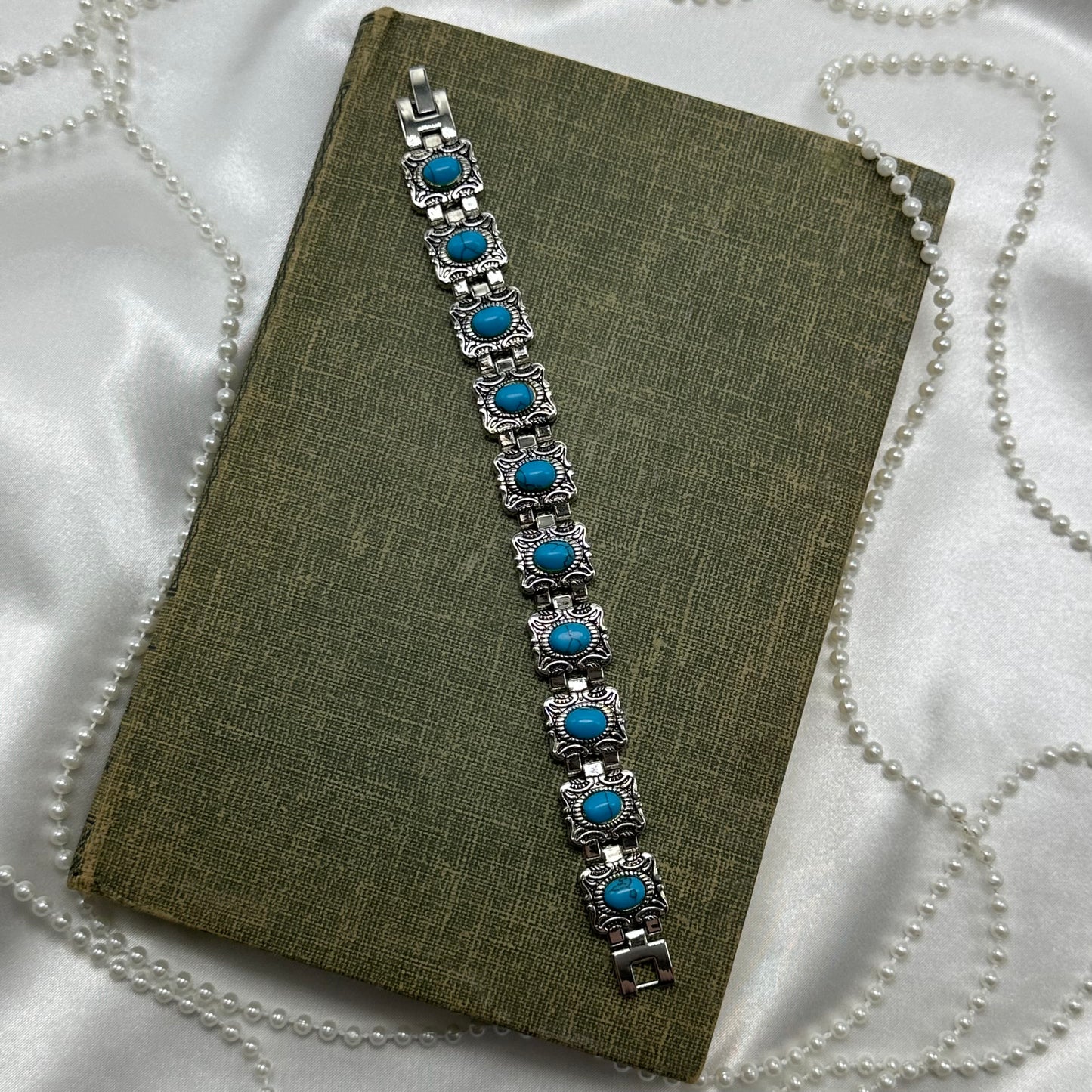 Silver and Turquoise Bracelet