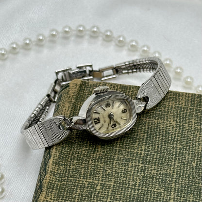 14k Gold Plated Silver 1950's Benrus Wind-Up Cocktail Watch