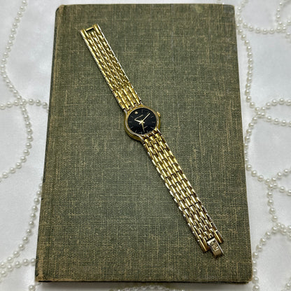 Pierre Cardin Vintage Gold Watch with Black Dial