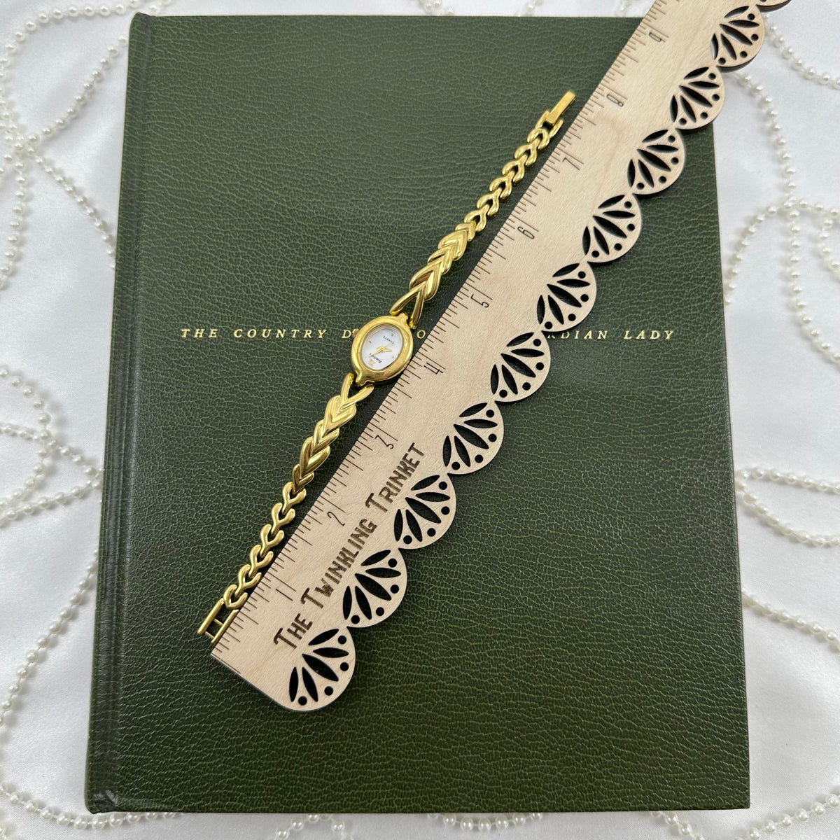 Adorable Gold Armitron Watch with Mother of Pearl Dial