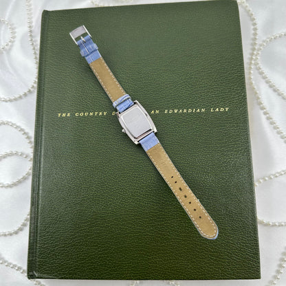 Silver Anne Klein Watch with Purple Leather Band