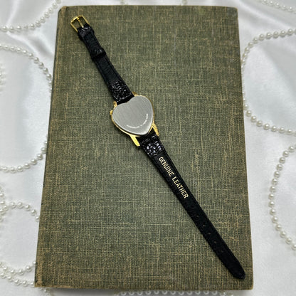 Vintage Avon Gold Heart Watch with Mother of Pearl Dial