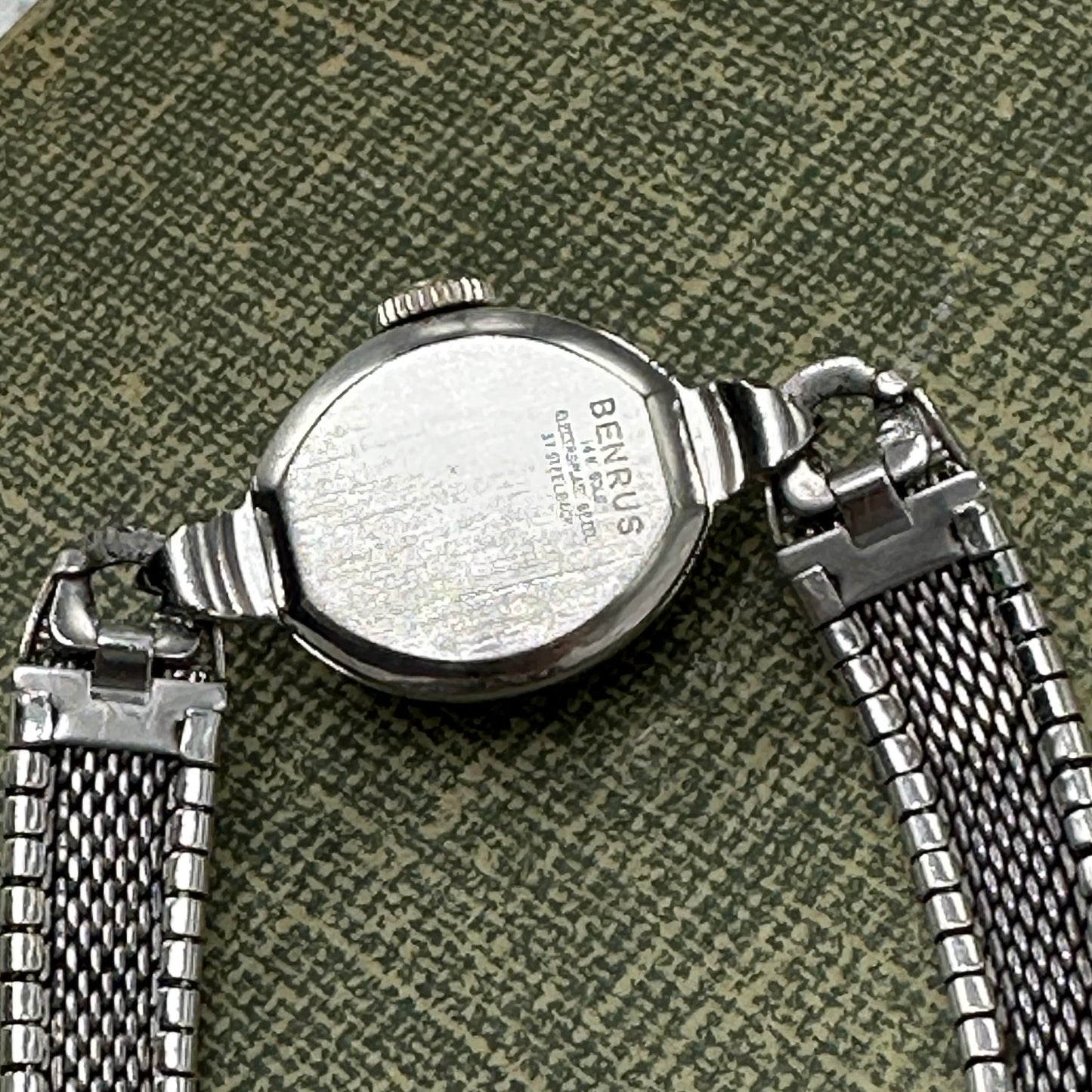 14k Gold Plated Silver 1950's Benrus Wind-Up Cocktail Watch