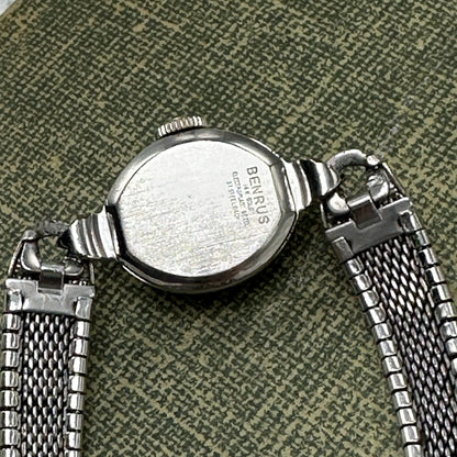 14k Gold Plated Silver 1950's Benrus Wind-Up Cocktail Watch