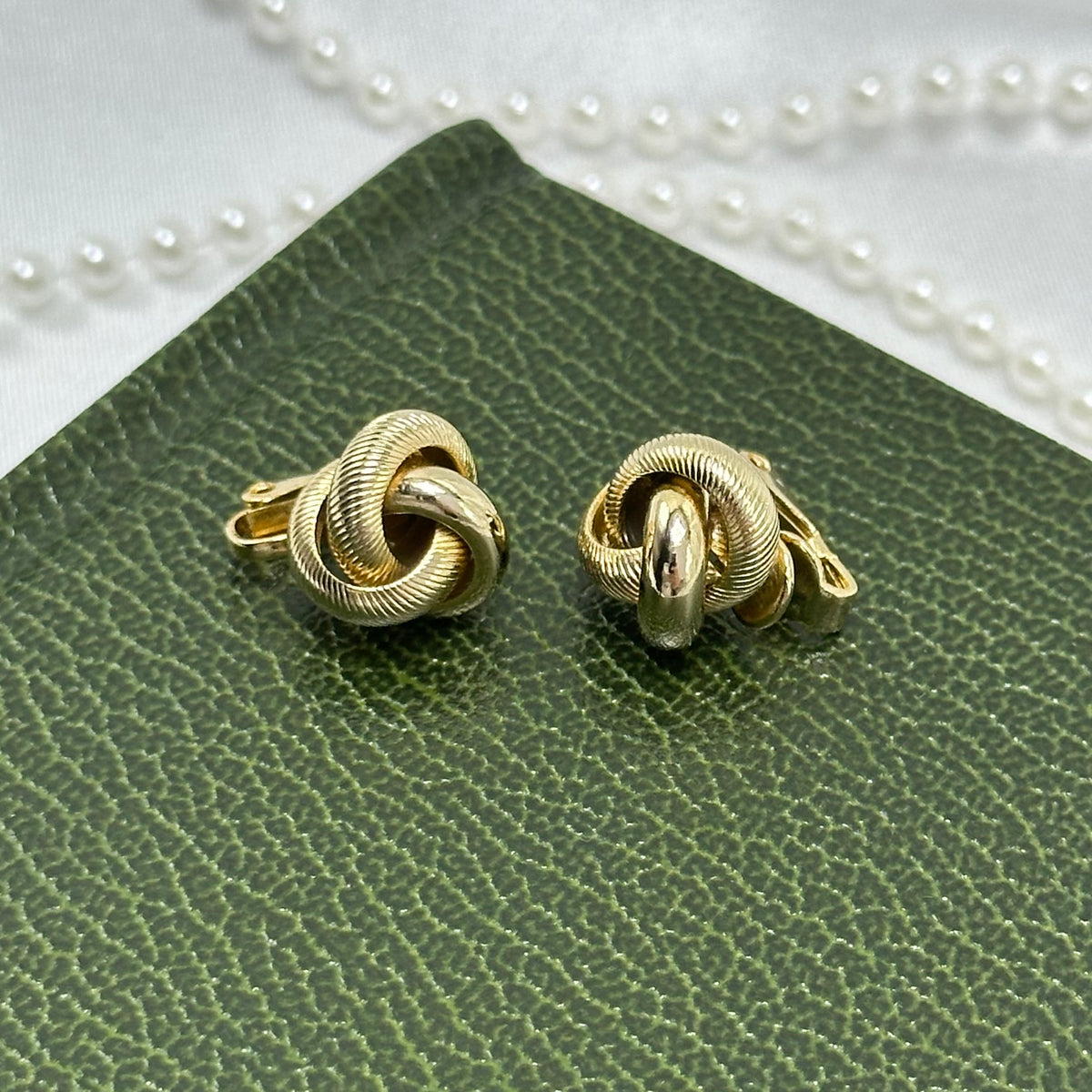 Classic Vintage Gold Twist Earrings