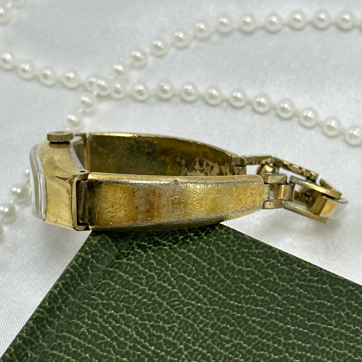 1980's Gold Vintage Seiko Wind-Up Watch with Bangle Band