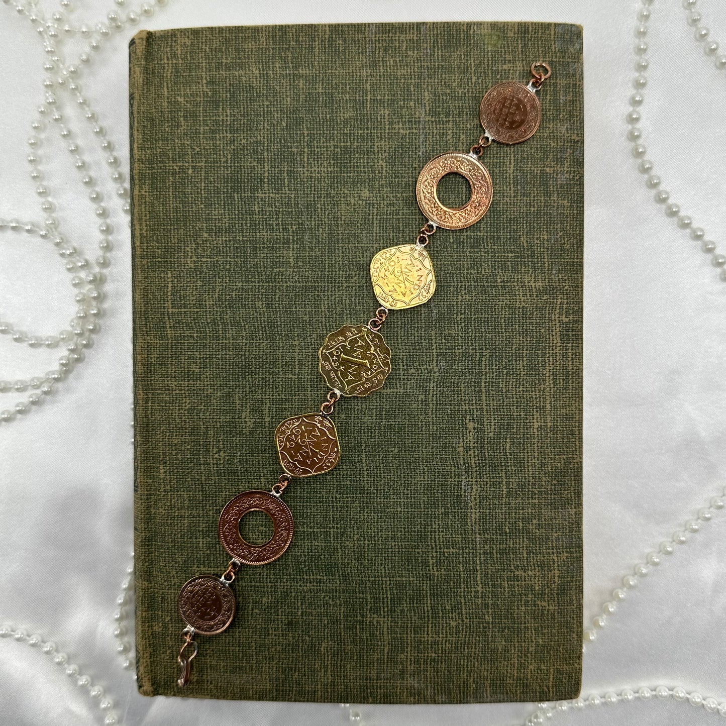Vintage Copper Coin Bracelet