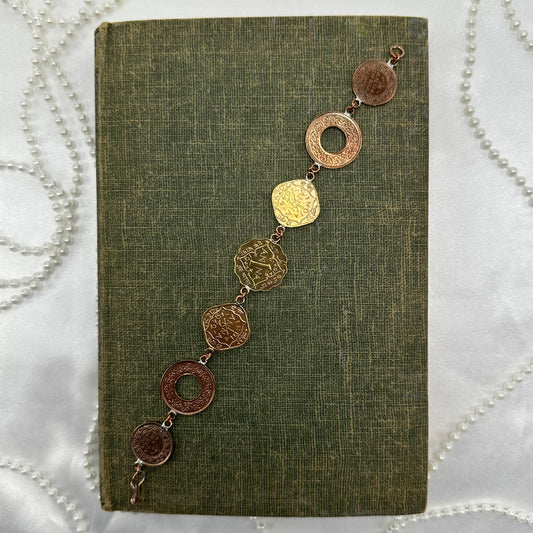 Vintage Copper Coin Bracelet