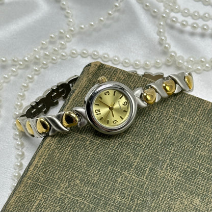 Two-Tone Heart Watch