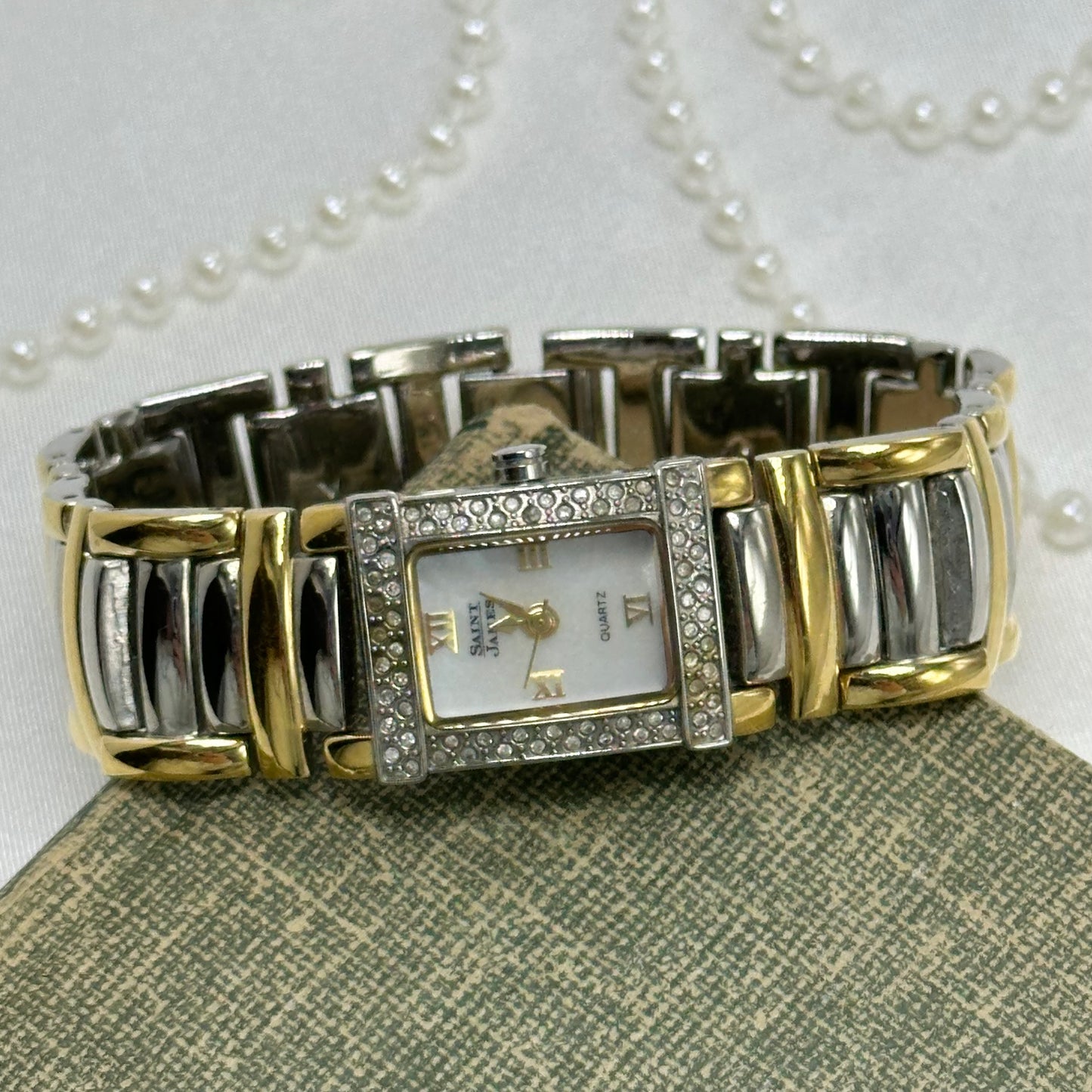 Two-Tone Saint James Watch with Mother of Pearl Dial
