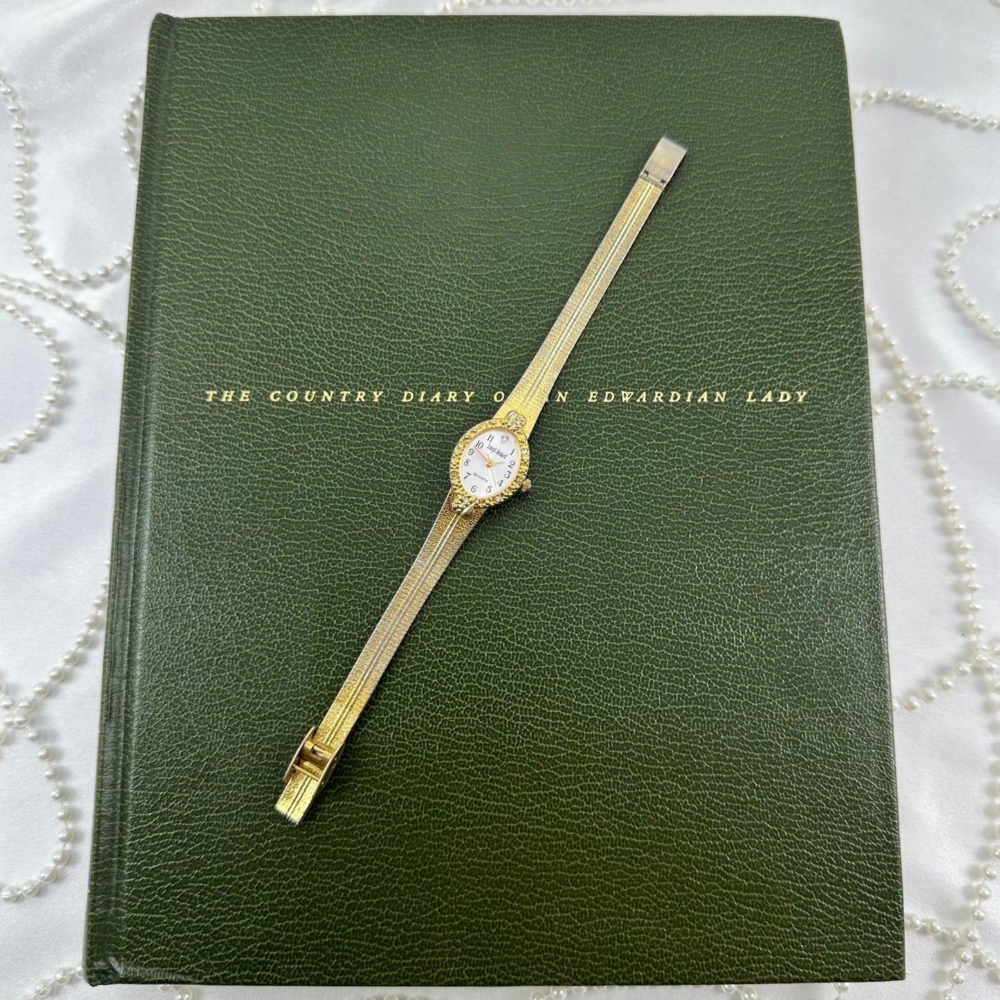 Vintage Gold Joseph Bernard Diamanté Heart Watch