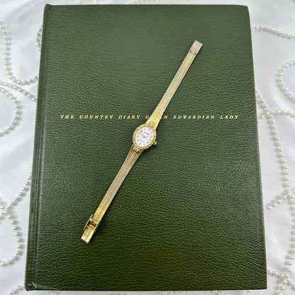 Vintage Gold Joseph Bernard Diamanté Heart Watch