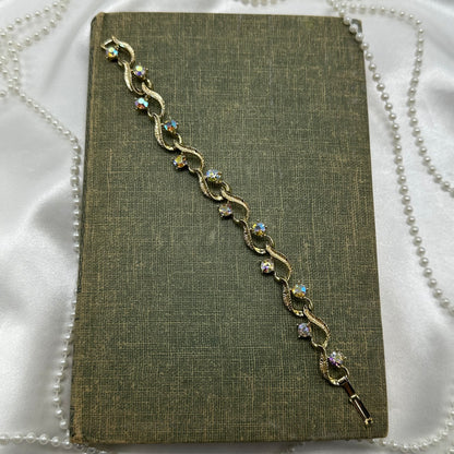 Vintage Gold Iridescent AB Bracelet
