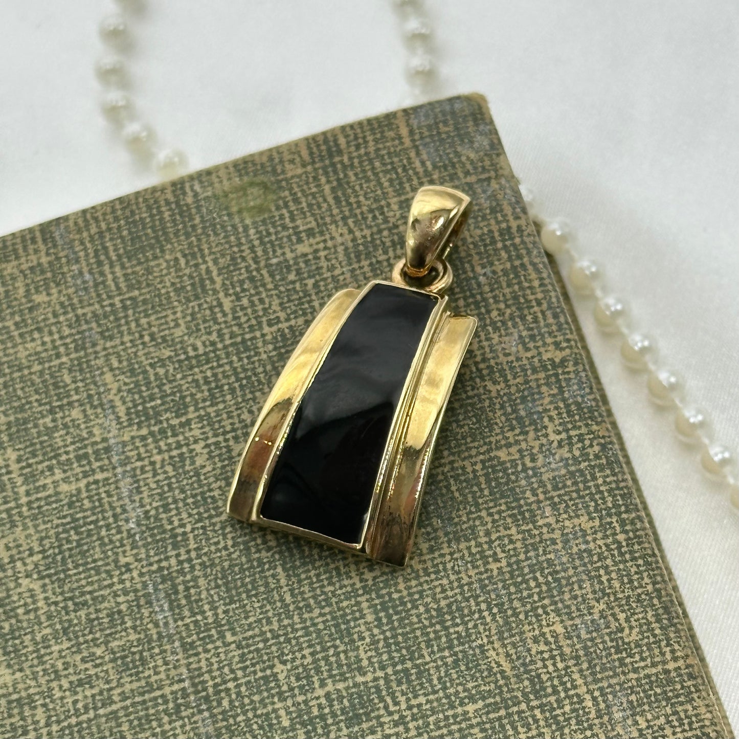 Gold and Black Pendant