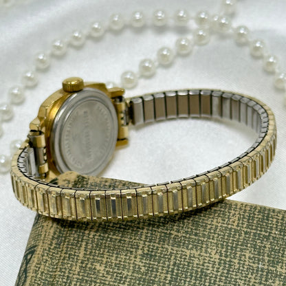 1974 Tiger Eye Dial Gold Timex Wind-Up Watch