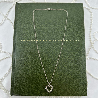 Silver Cubic Zirconia Heart Necklace