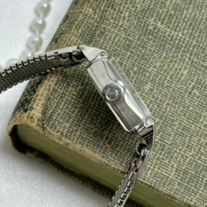 1975 Silver Wind-Up Caravelle Cocktail Watch with Detailed Band