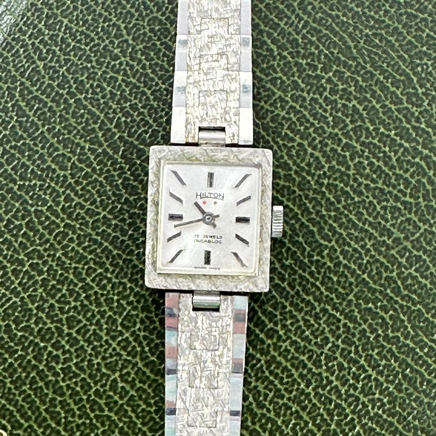 Vintage Wind-Up Silver Square Dial Watch