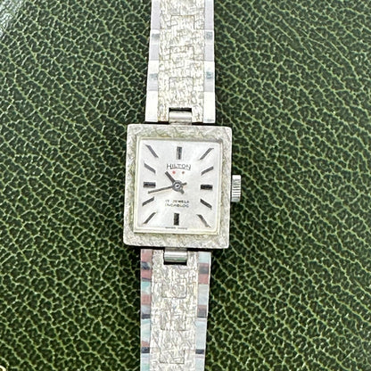 Vintage Wind-Up Silver Square Dial Watch