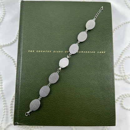Black Floral Chain Bracelet with Vintage Silver 10k RGP Watch