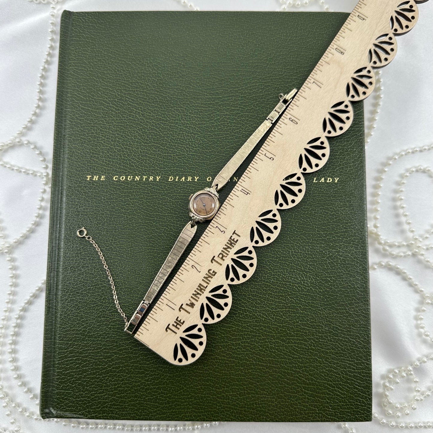 1940's Dainty Gold Vintage Harman Wind-Up Cocktail Watch with Rose Gold Dial