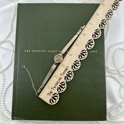 1940's Dainty Gold Vintage Harman Wind-Up Cocktail Watch with Rose Gold Dial