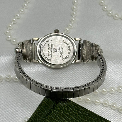Oval Dial Watch with Sterling Silver and Opal Band