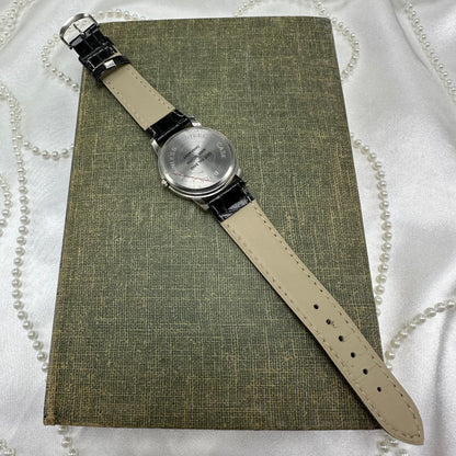 Silver and Black Watch