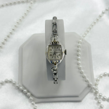 Silver 1950's Wyler Square Dial Wind-Up Watch