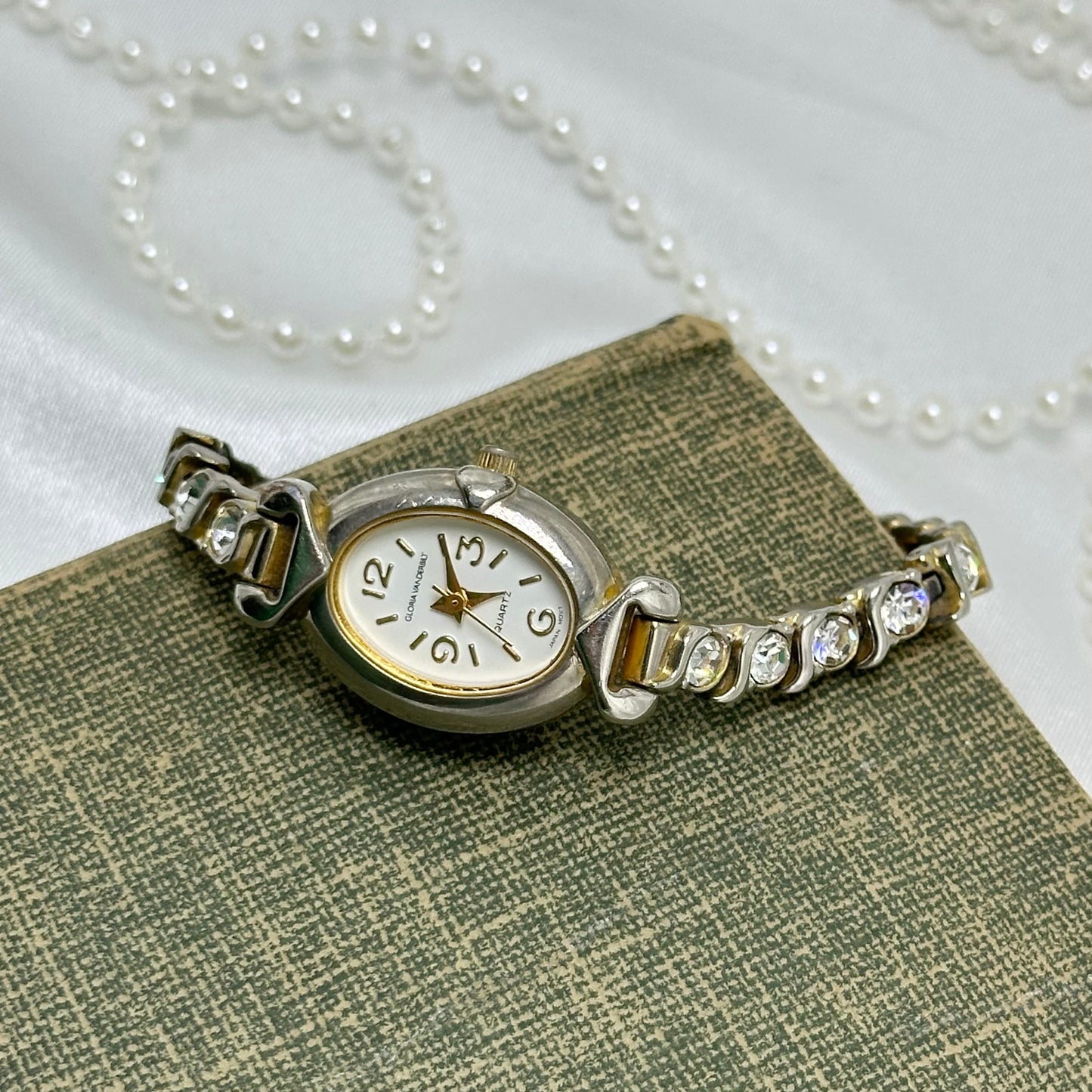 Silver Diamanté Gloria Vanderbilt Watch