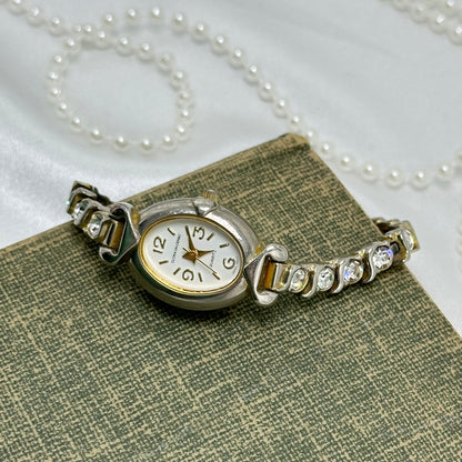 Silver Diamanté Gloria Vanderbilt Watch