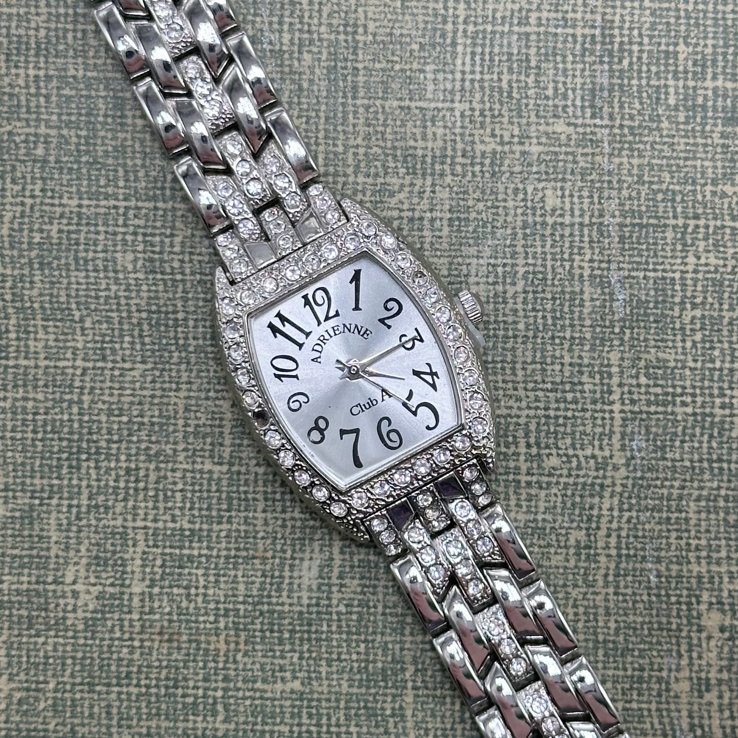 Silver Diamanté Adrienne Watch